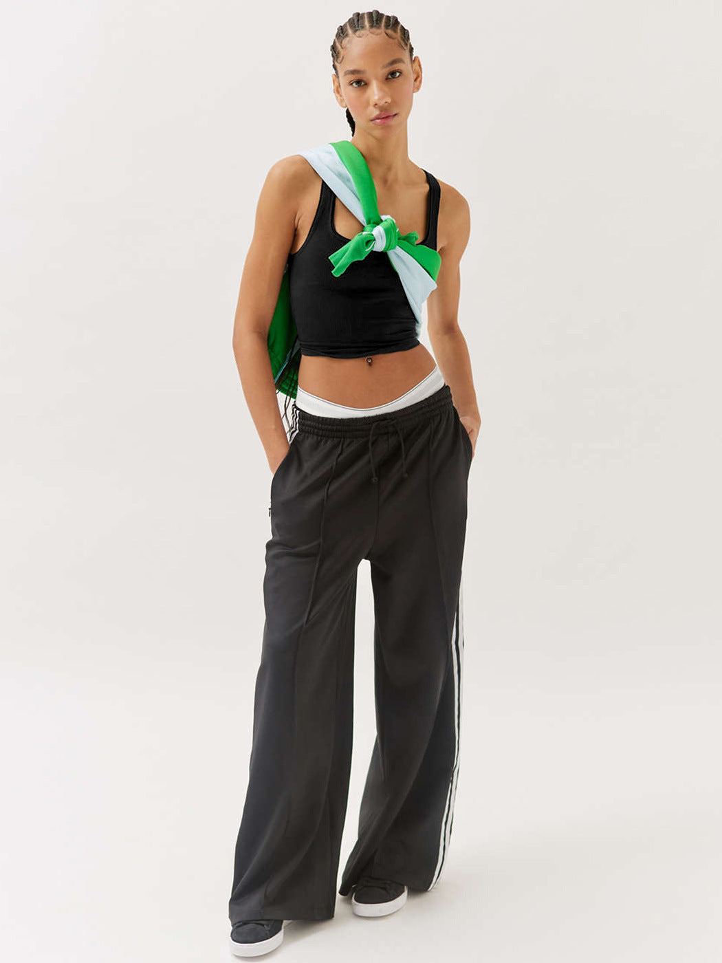 Nauwsluitende crop top met ribbels en vierkante hals voor dames