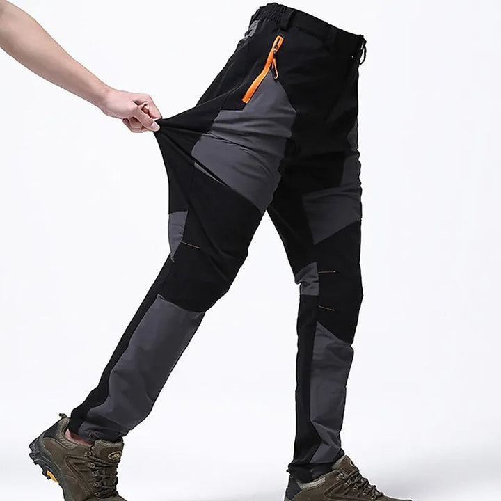 Heren Stretch Outdoorbroek Met Ritszakken En Trekkoord in Grijs