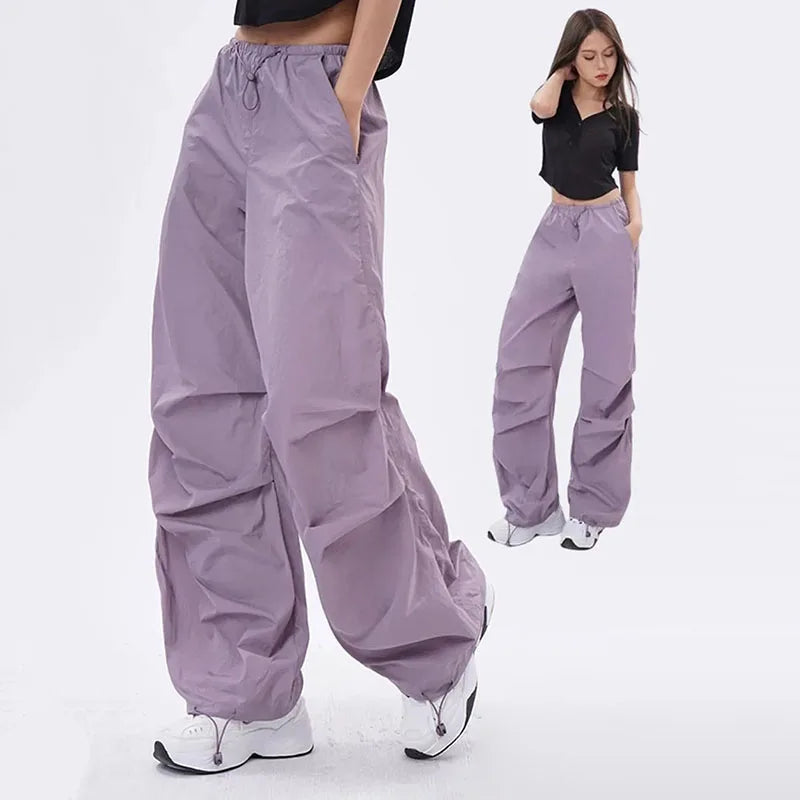 Dames Oversized Parachutebroek Met Verstelbare Taille detailfoto 4