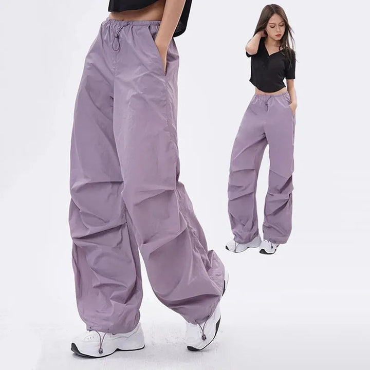 Dames Oversized Parachutebroek Met Verstelbare Taille detailfoto 4