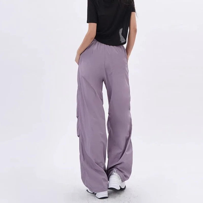 Dames Oversized Parachutebroek Met Verstelbare Taille detailfoto 5