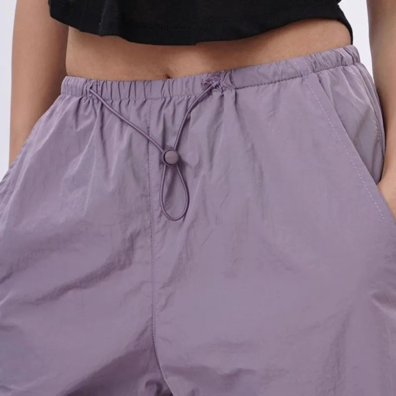 Dames Oversized Parachutebroek Met Verstelbare Taille detailfoto 6