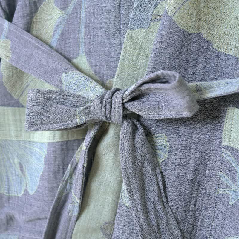 Kimono badjas detail van de ceintuur