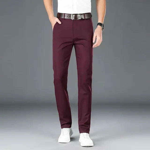 Heren slim fit pantalon met nette afwerking 7