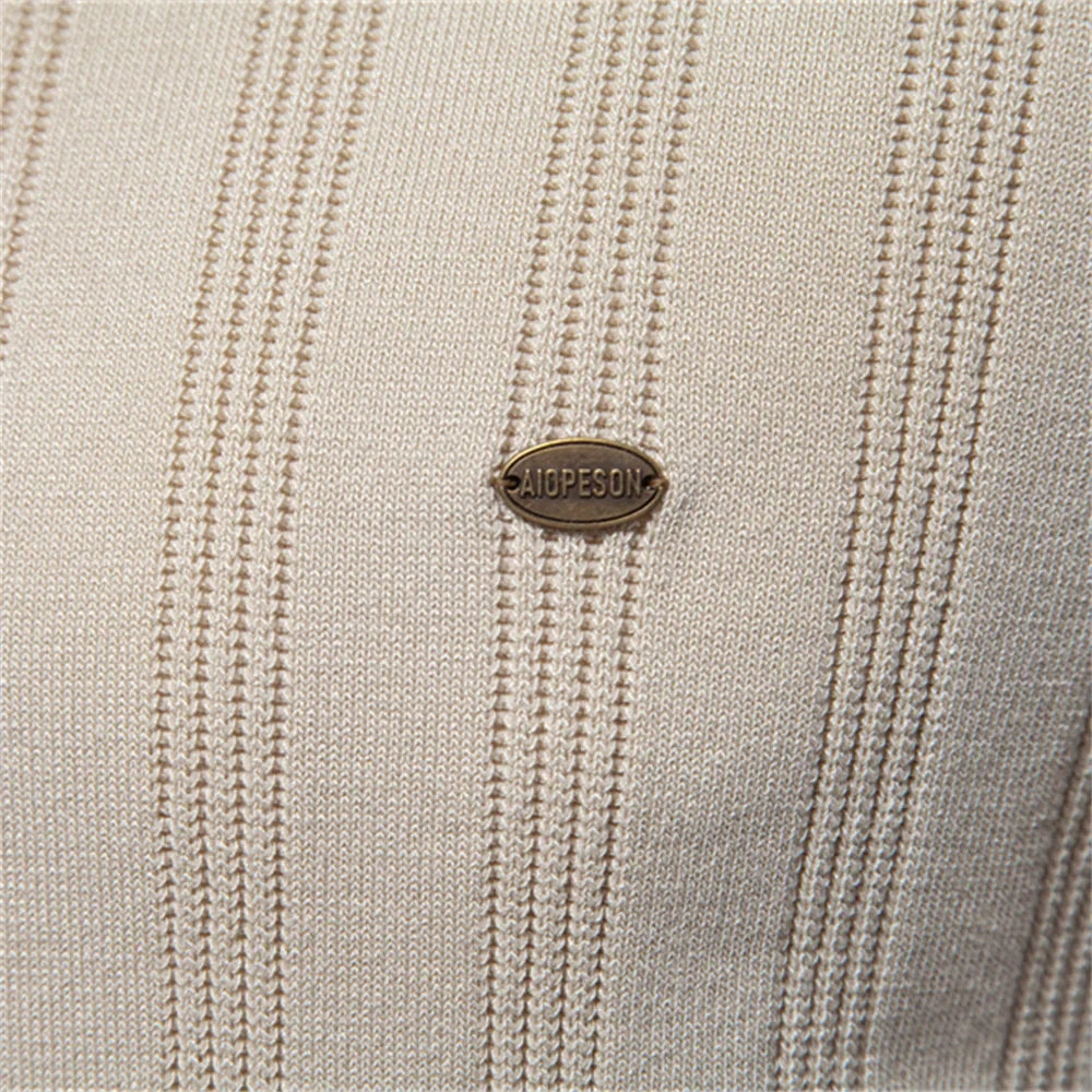 Heren Poloshirt Met Reverskraag En Ademend Breisel detailfoto 6