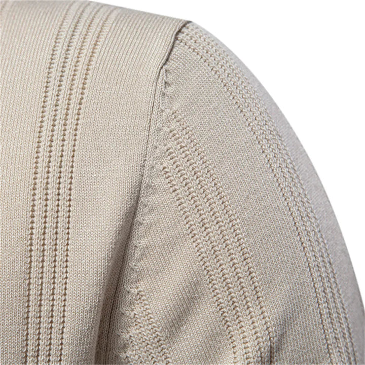 Heren Poloshirt Met Reverskraag En Ademend Breisel detailfoto 7