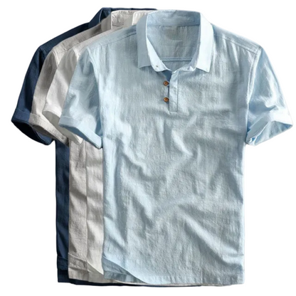 Polo T shirt voor heren met korte mouwen Knoopsluiting