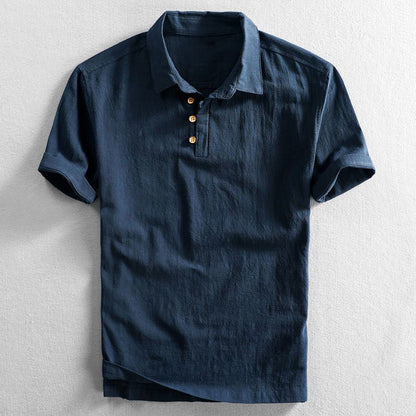 Polo T shirt voor heren met korte mouwen Knoopsluiting