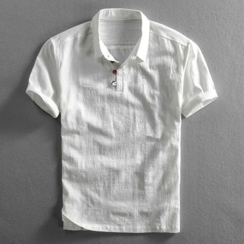 Polo T shirt voor heren met korte mouwen Knoopsluiting