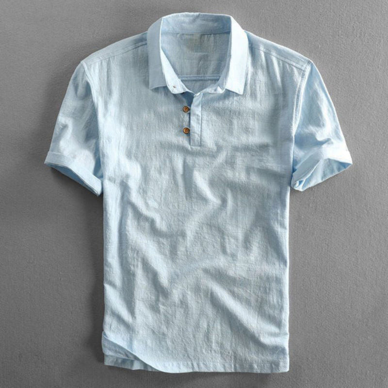 Polo T shirt voor heren met korte mouwen Knoopsluiting