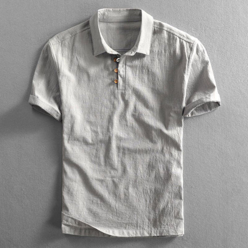 Polo T shirt voor heren met korte mouwen Knoopsluiting