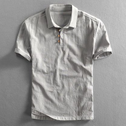 Polo T shirt voor heren met korte mouwen Knoopsluiting
