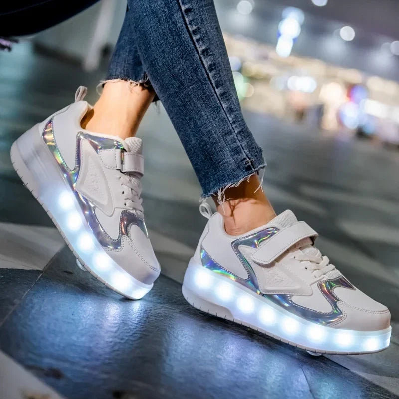 Kinderen rolschaats sneakers met led verlichting 5