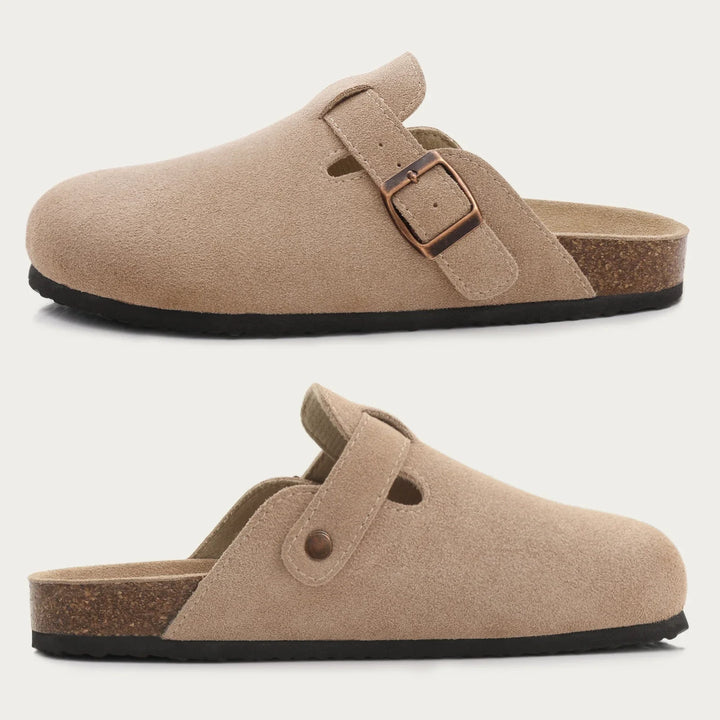 Dames suède sandalen met ergonomische zool 7