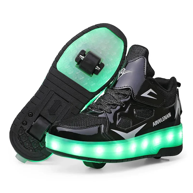 Kinderen rolschaats sneakers met led verlichting 2