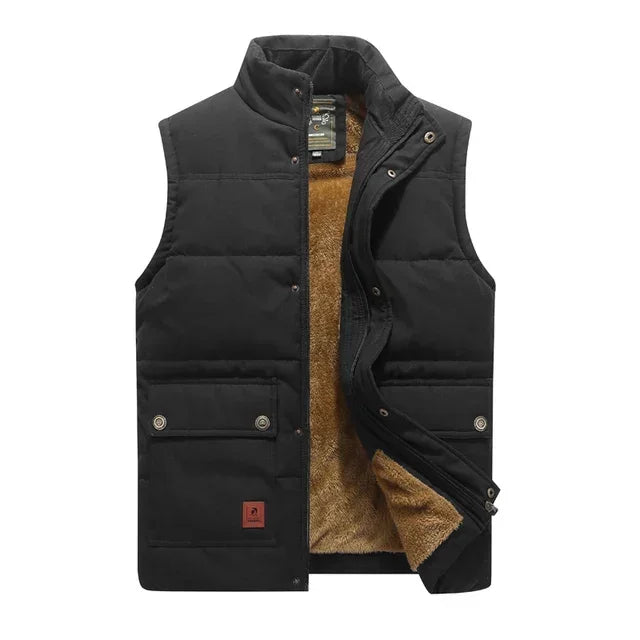 Gewatteerde bodywarmer voor heren in zwart