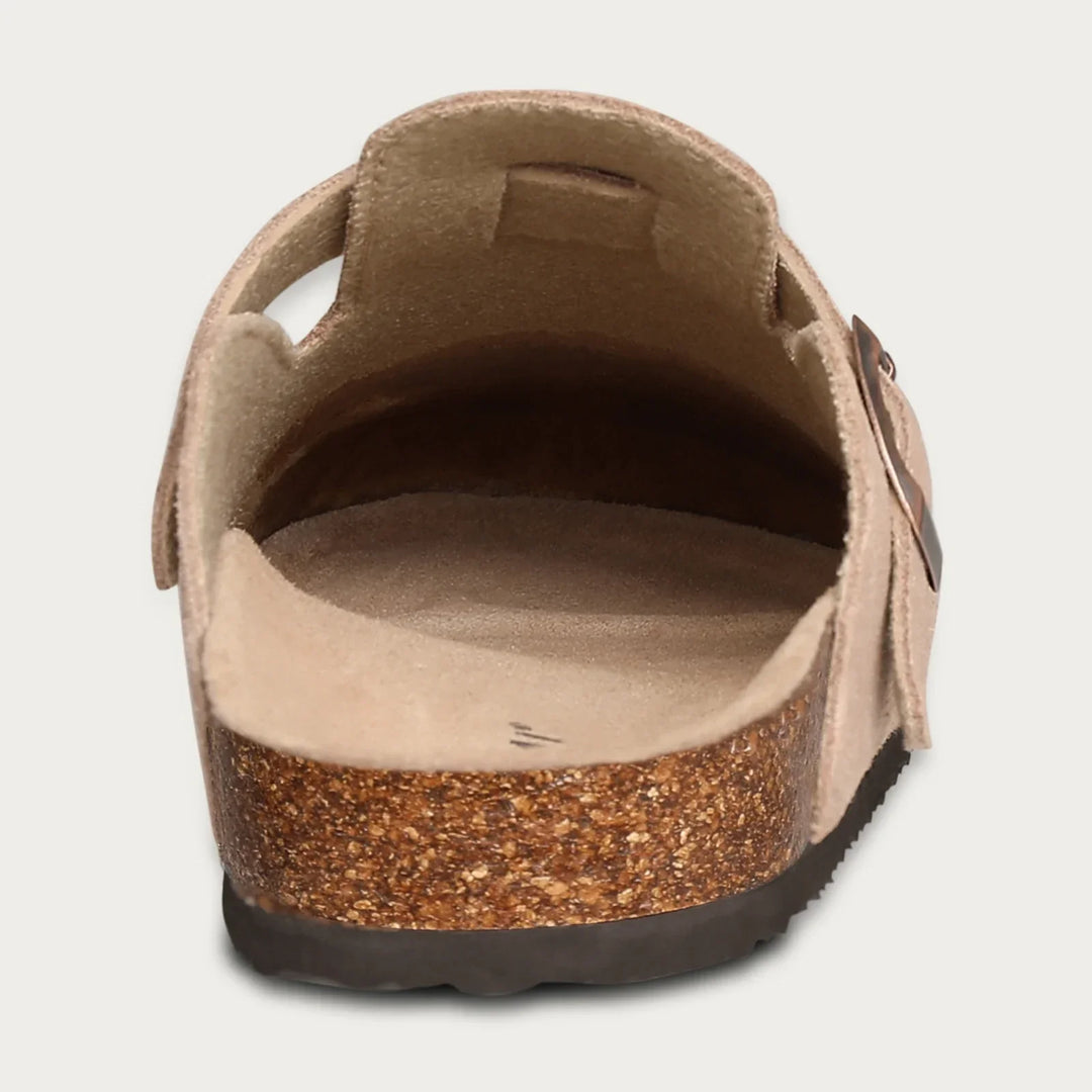 Dames suède sandalen met ergonomische zool 10