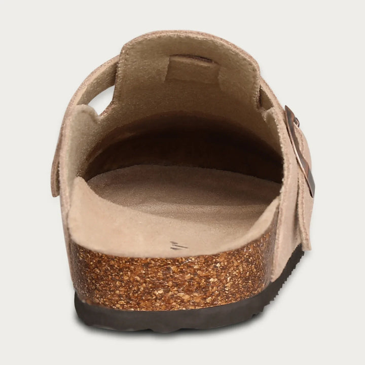 Dames suède sandalen met ergonomische zool 10