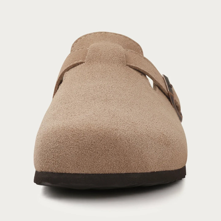 Dames suède sandalen met ergonomische zool 11