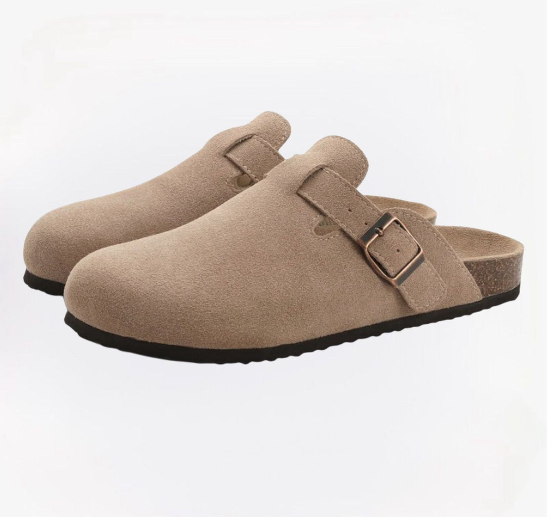 Dames suède sandalen met ergonomische zool