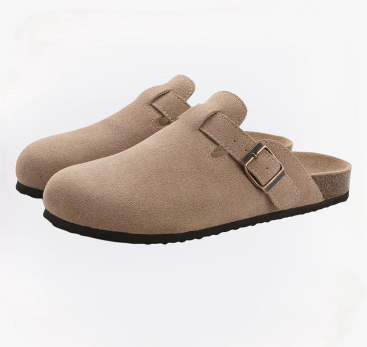 Dames suède sandalen met ergonomische zool
