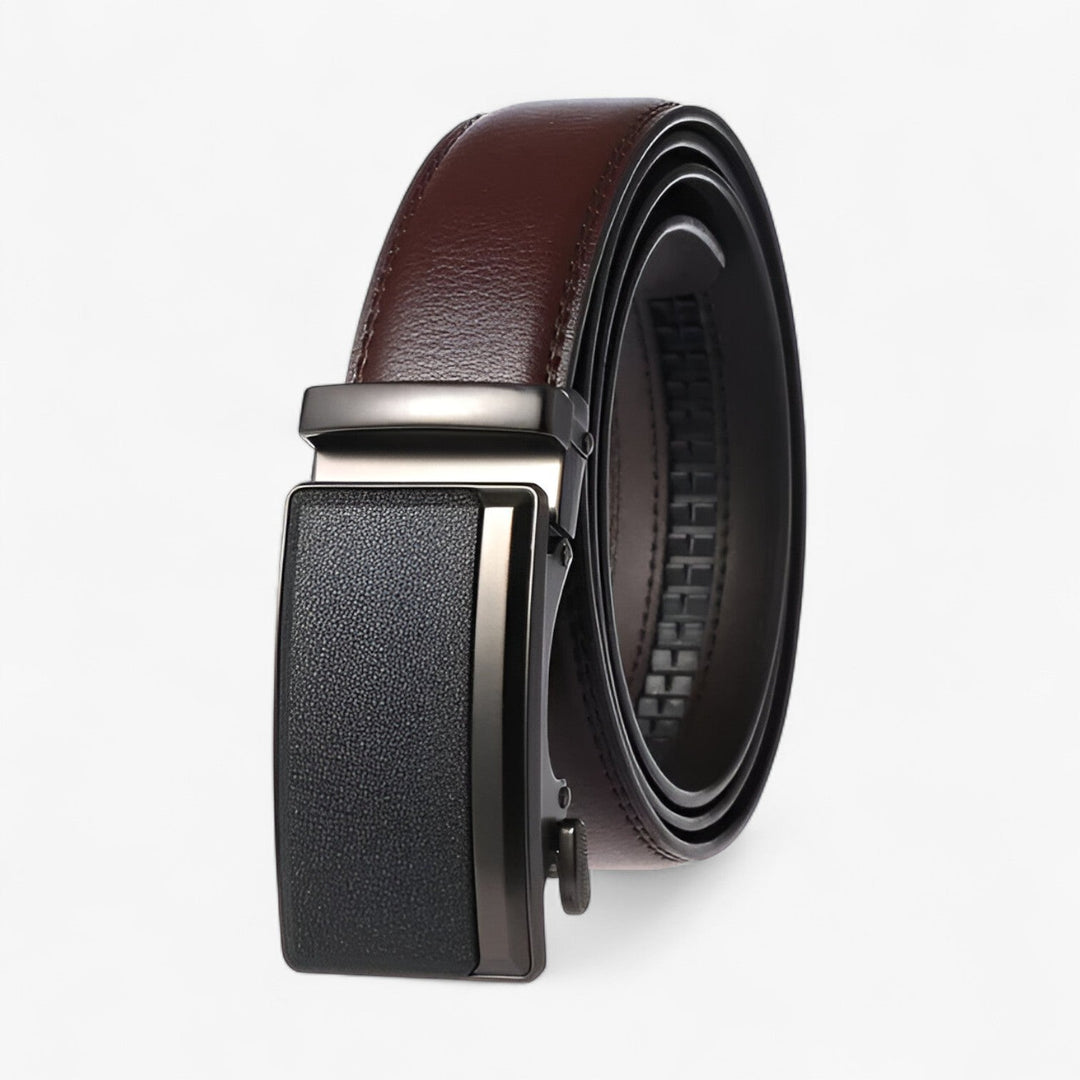 Unisex riem met automatische gesp en glanzende afwerking 3