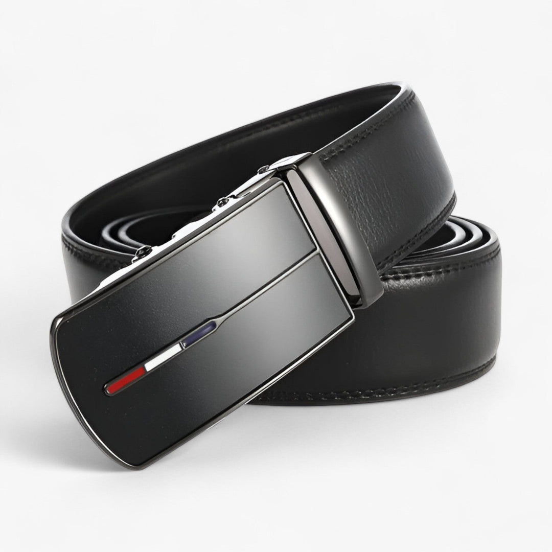 Unisex riem met automatische gesp en glanzende afwerking