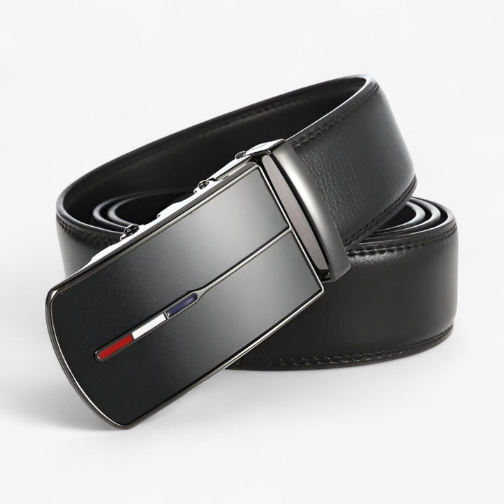 Unisex riem met automatische gesp en glanzende afwerking