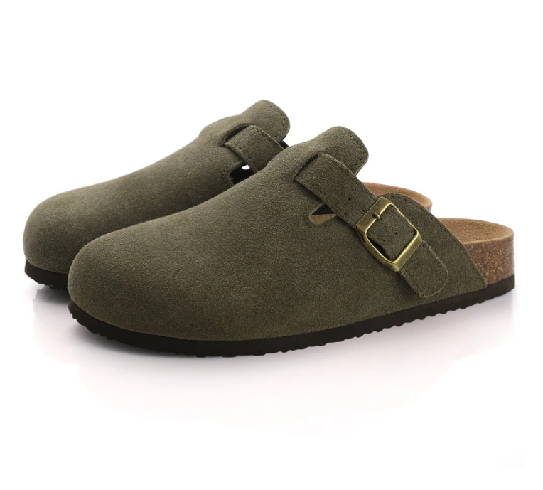 Dames suède sandalen met ergonomische zool 3