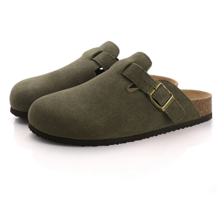 Dames suède sandalen met ergonomische zool 3