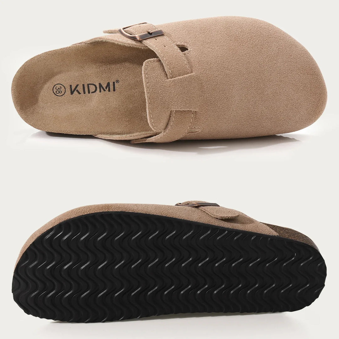 Dames suède sandalen met ergonomische zool 9