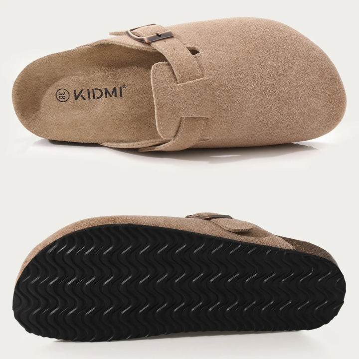 Dames suède sandalen met ergonomische zool 9