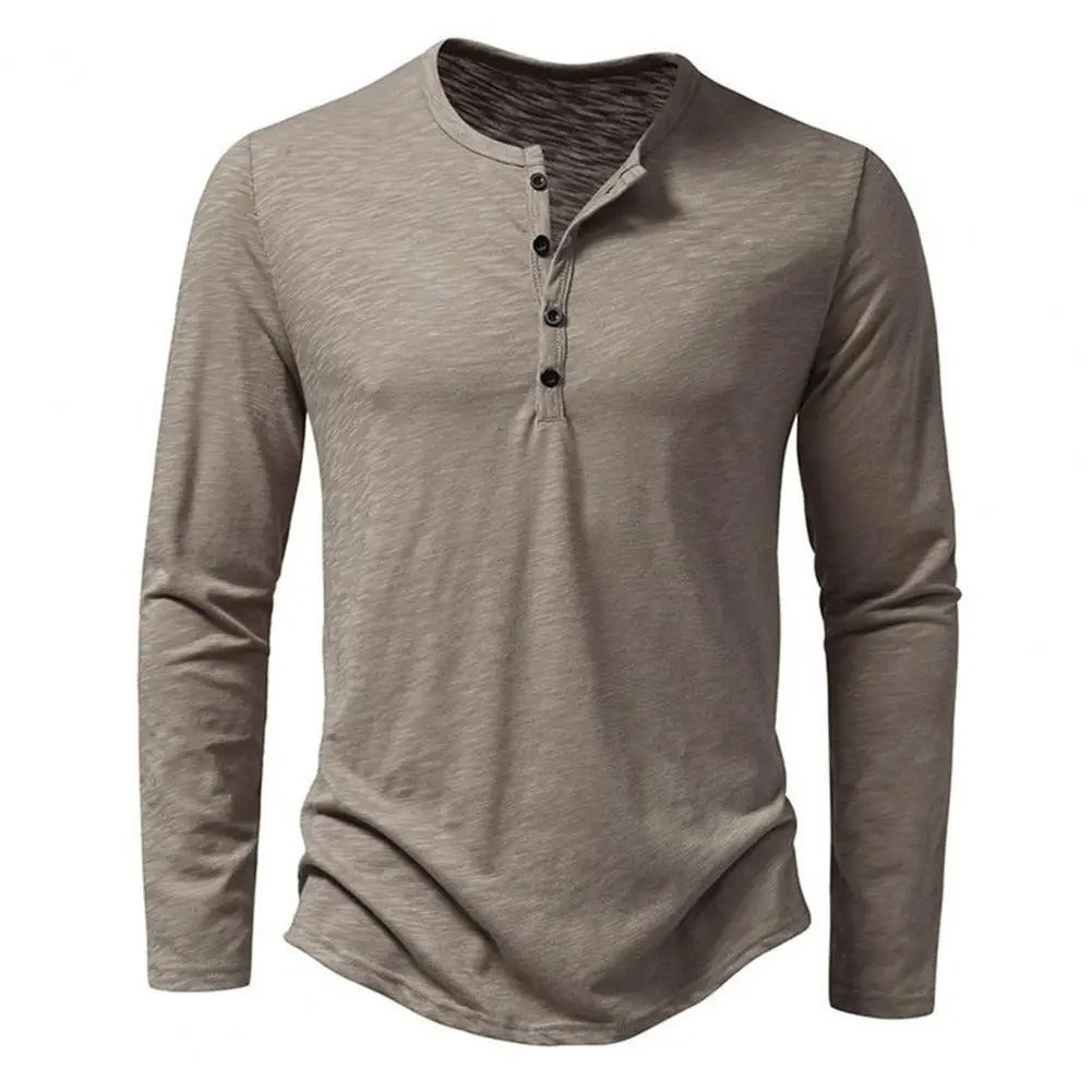 Slim fit T-shirt met lange mouwen voor heren