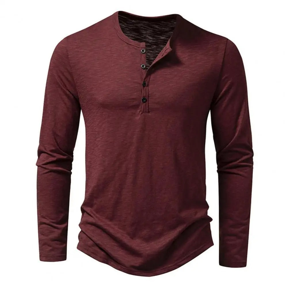 Slim fit T-shirt met lange mouwen voor heren