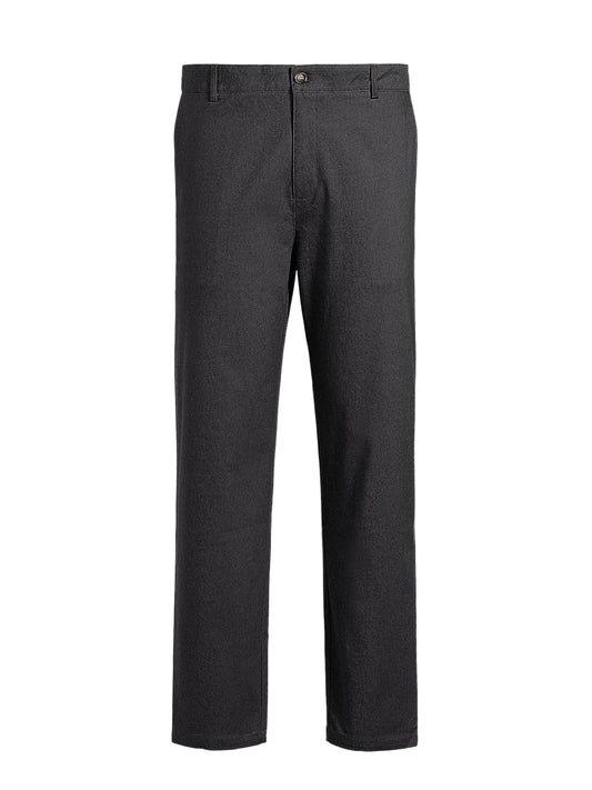 Slim fit chino broek voor heren met riemlussen