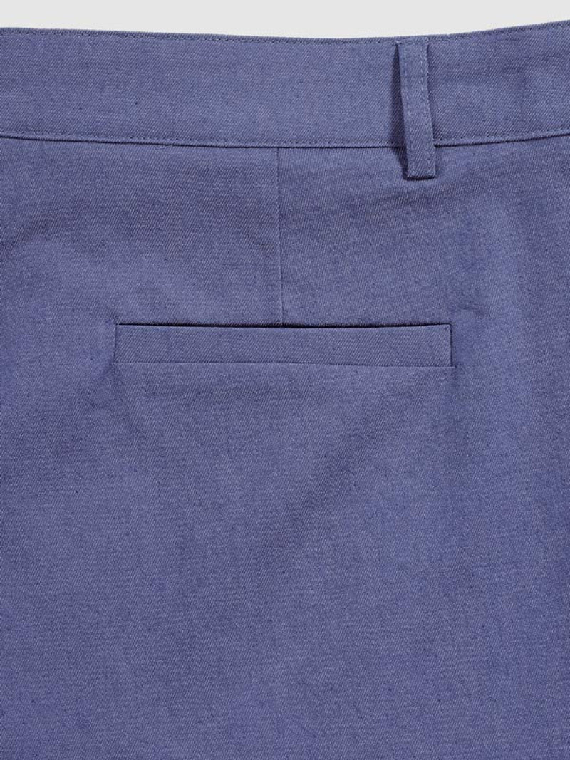 Slim fit chino broek voor heren met riemlussen