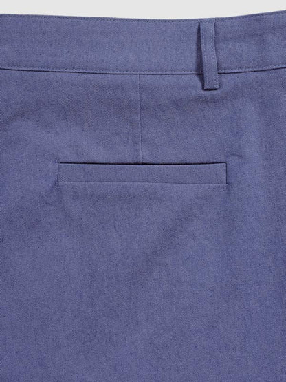 Slim fit chino broek voor heren met riemlussen