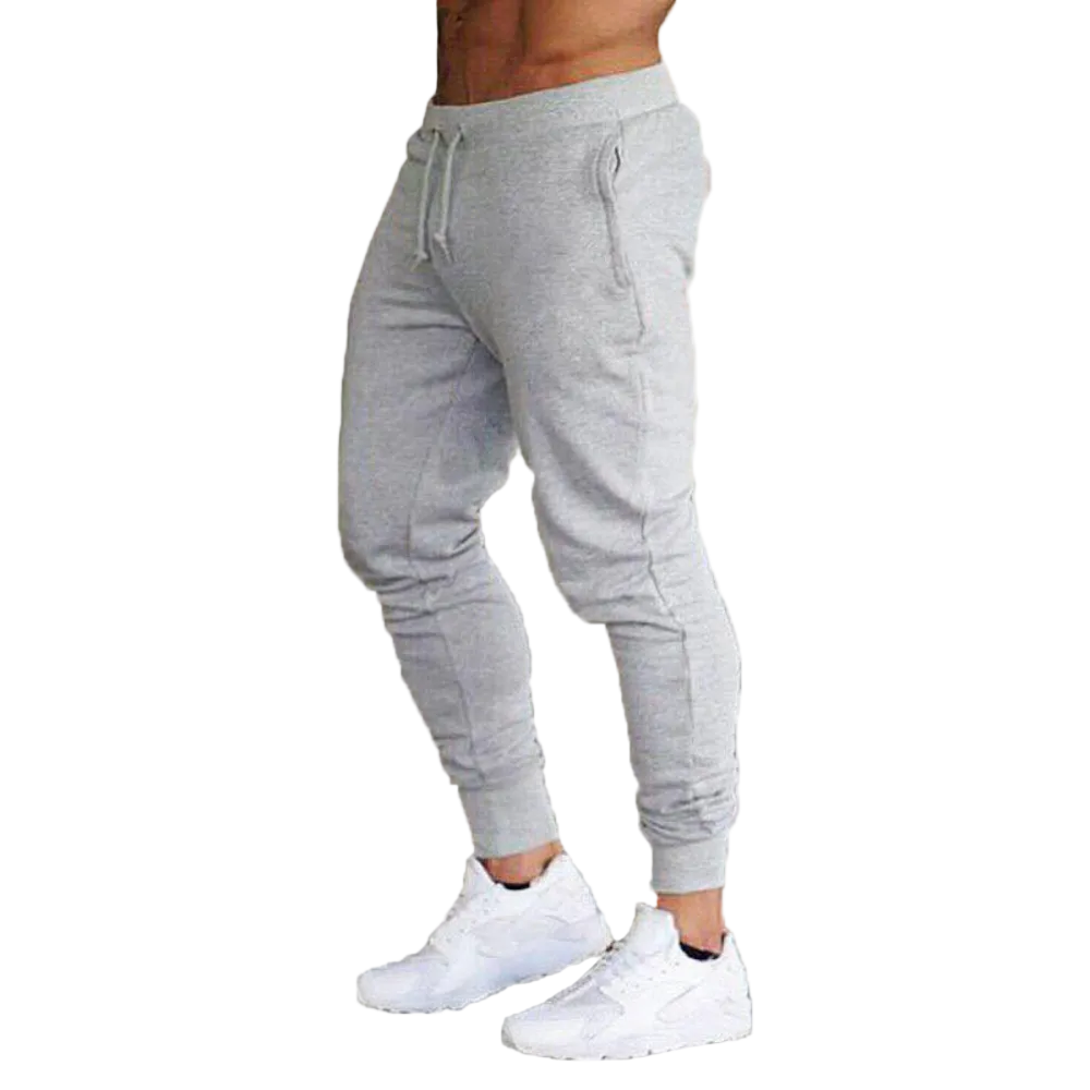 Slim fit joggingbroek voor heren met trekkoord en enkelmanchetten