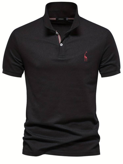 Slim fit poloshirt voor heren met korte mouwen Contrasterende details