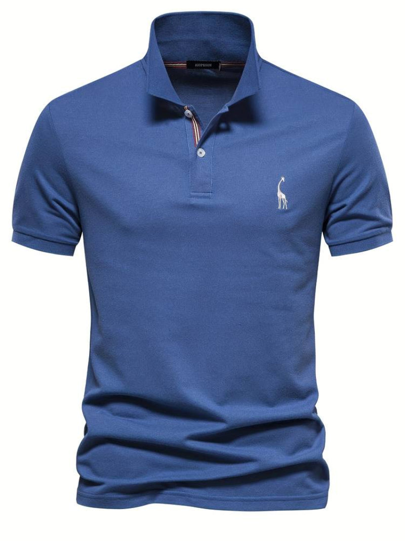 Slim fit poloshirt voor heren met korte mouwen Contrasterende details