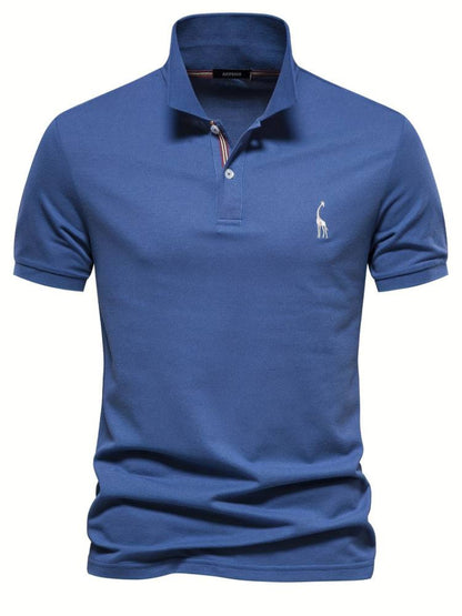 Slim fit poloshirt voor heren met korte mouwen Contrasterende details