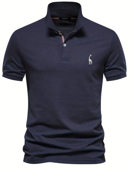 Slim fit poloshirt voor heren met korte mouwen Contrasterende details