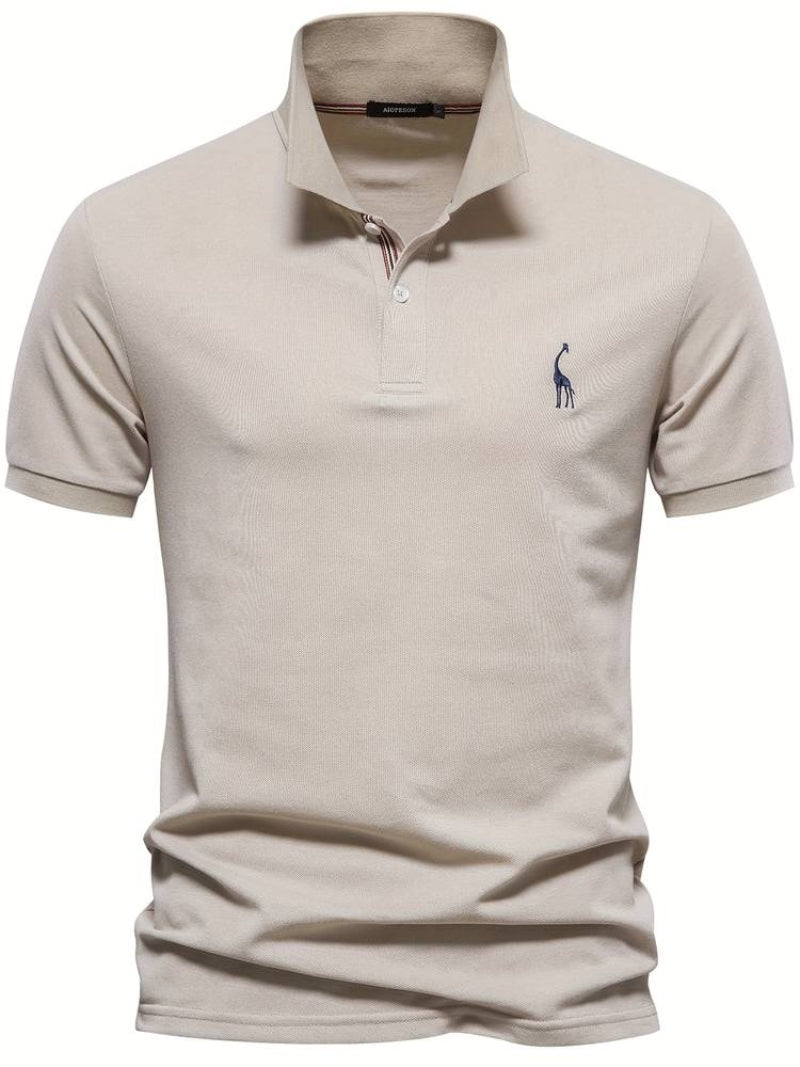 Slim fit poloshirt voor heren met korte mouwen Contrasterende details