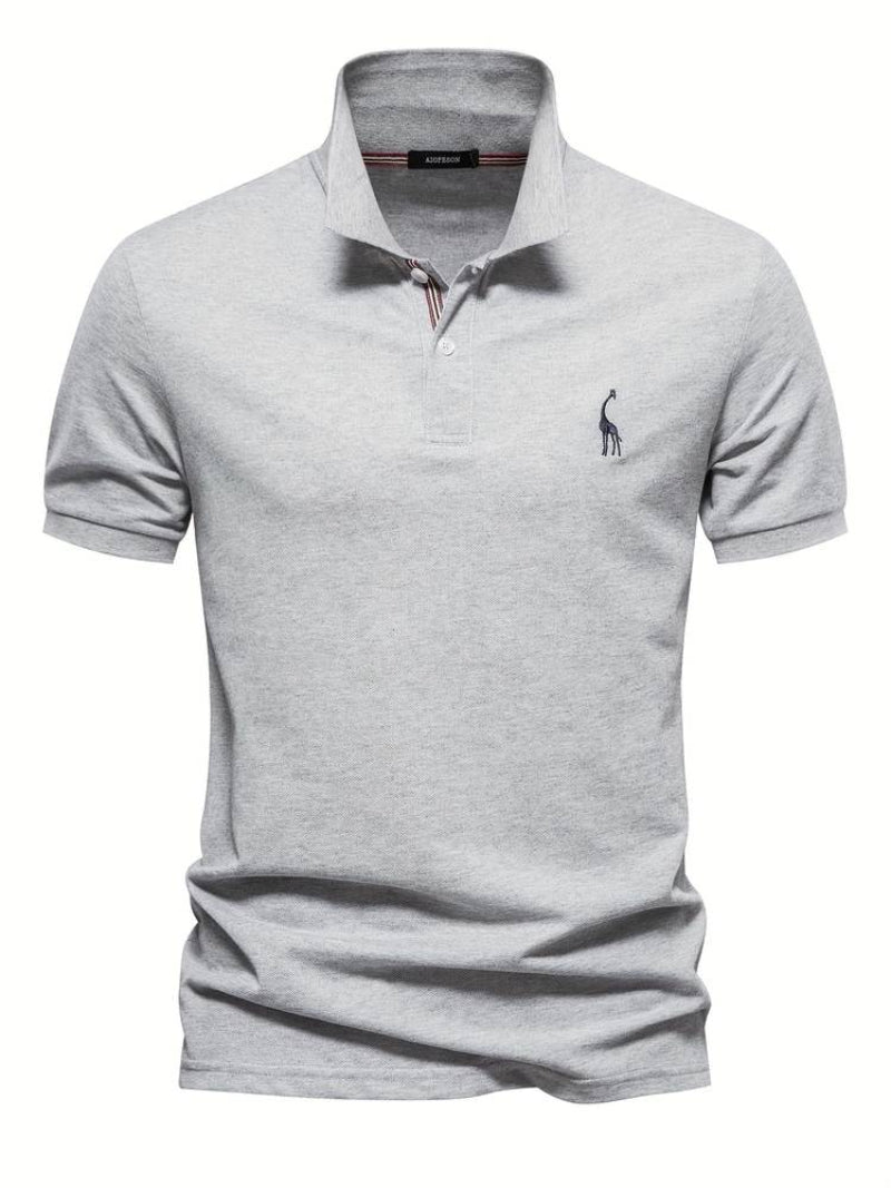 Slim fit poloshirt voor heren met korte mouwen Contrasterende details