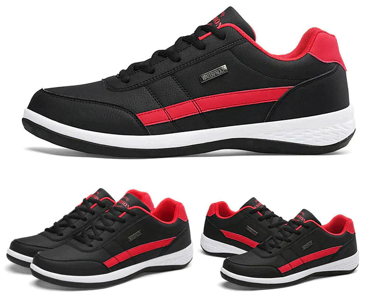 Heren Sneakers Met Gecushionde Zool En Veters in Zwart