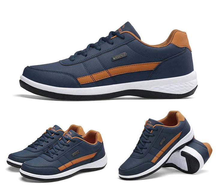 Heren Sneakers Met Gecushionde Zool En Veters in Blauw