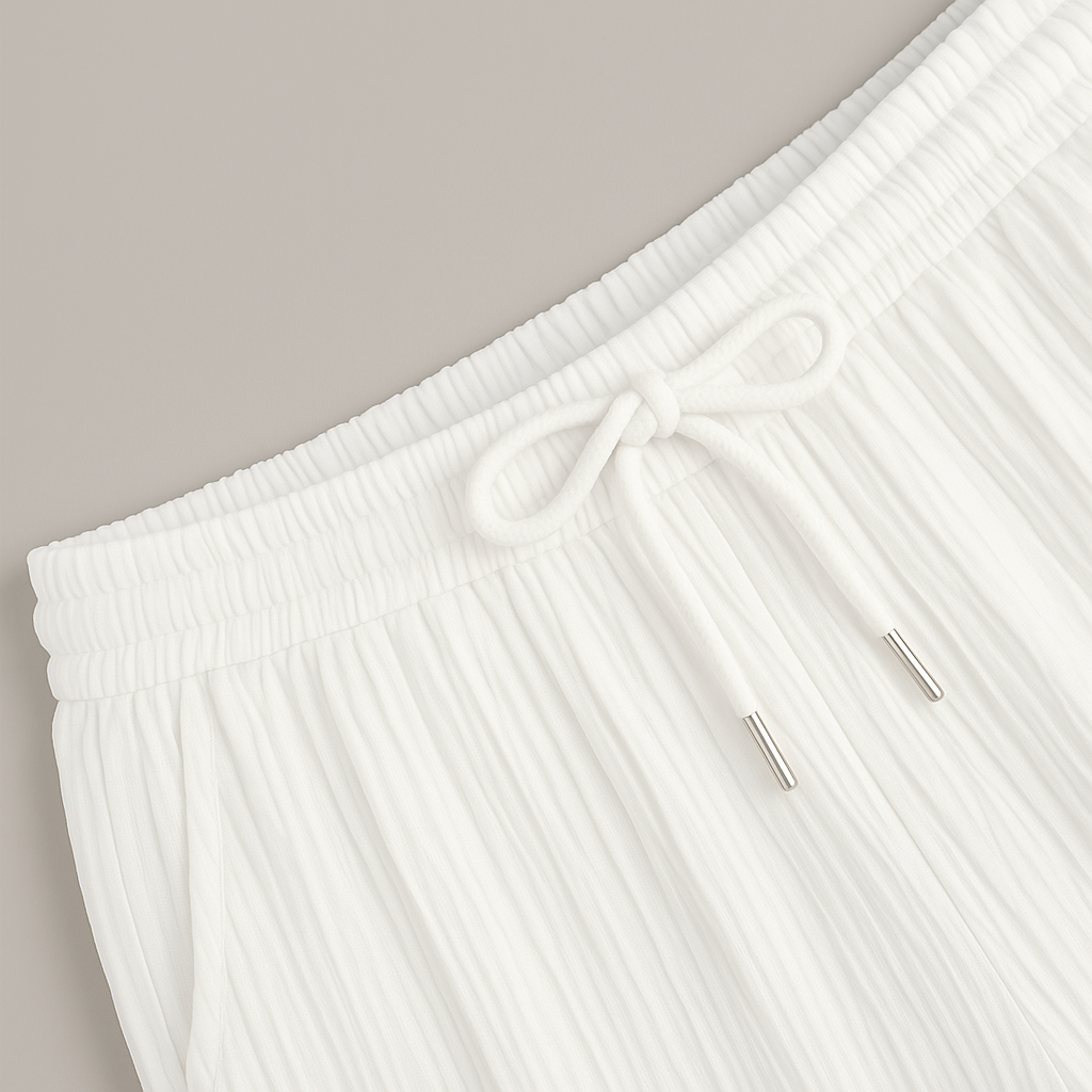 Heren Tweedelige Set Met Structuuroverhemd En Lange Broek detailfoto 8