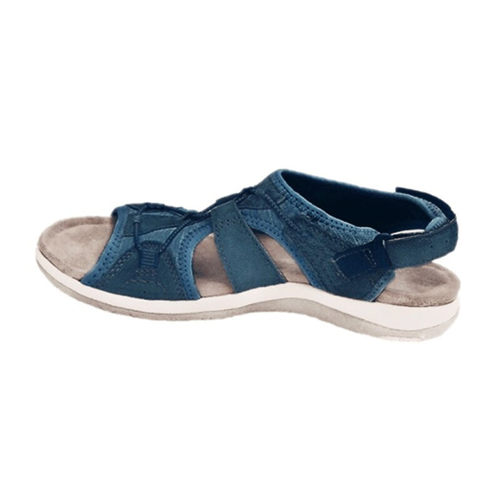 Dames Sportieve Sandalen Met Klittenband En Open Neus in Petrol