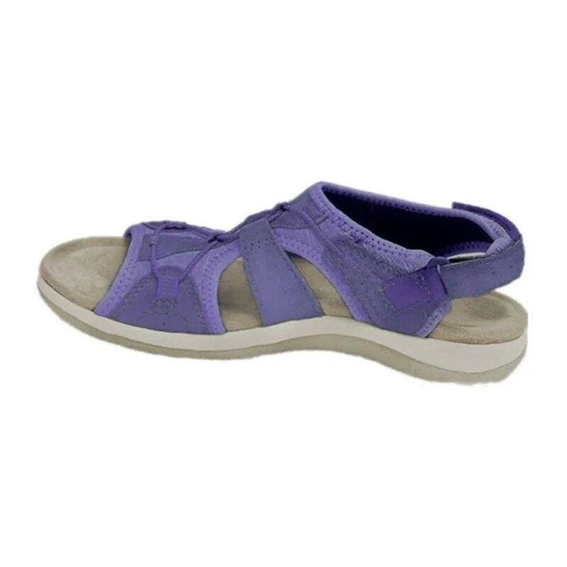 Dames Sportieve Sandalen Met Klittenband En Open Neus in Paars