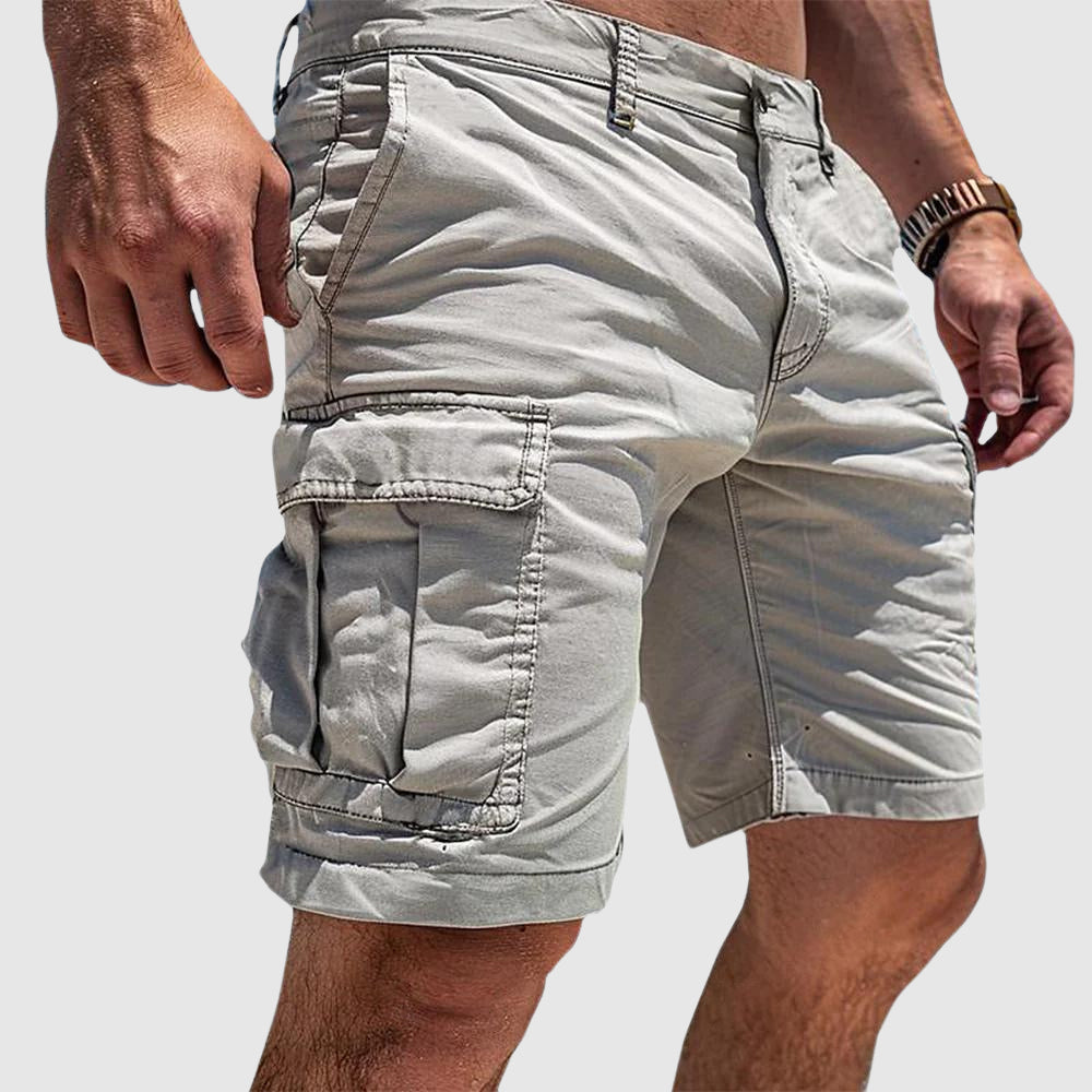 Heren cargoshorts met opbergzakken en rechte zoom Modehuis-Nederland